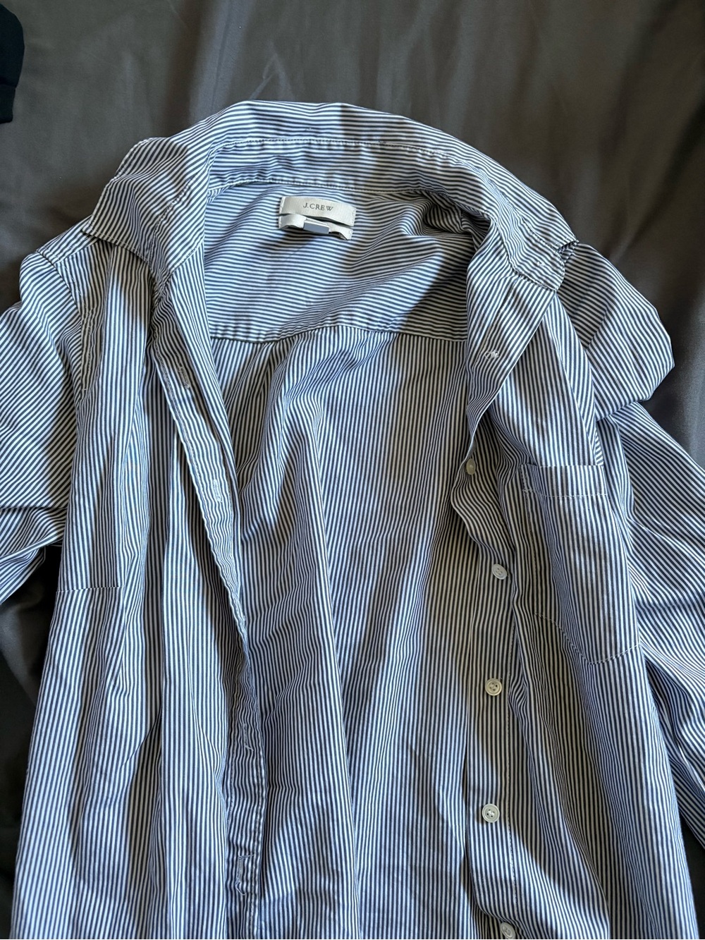 J. Crew Men's Blue Stripe Button-Up Shirt